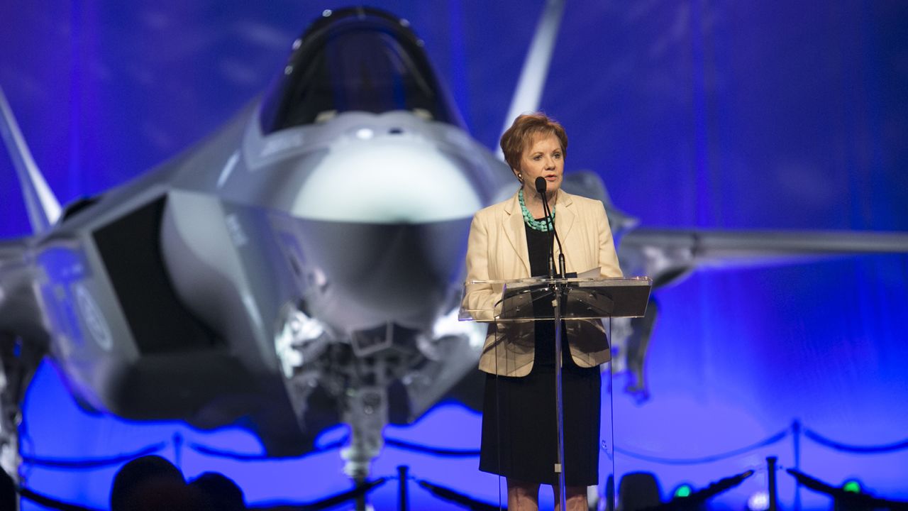 Rep. Kay Granger of Texas speaks at Lockheed Martin in Fort Worth, Texas, in September 2015.