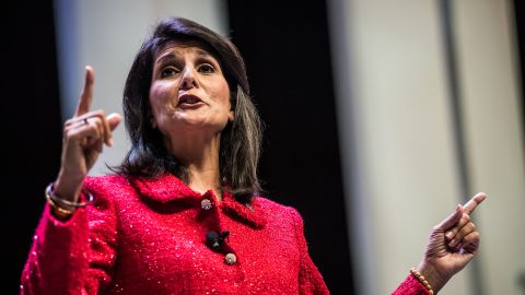 South Carolina Governor and moderator of the Heritage Action Presidential Candidate Forum Nikki Haley speaks to the crowd September 18, 2015 in Greenville, South Carolina.