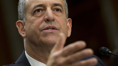 Former US Senator Russell Feingold, US Special Envoy for the Great Lakes Region and the Democratic Republic of Congo, testifies on issues in the Republic of Congo during a US Senate Committee on Foreign Relations hearing on Capitol Hill, on February 26, 2014.