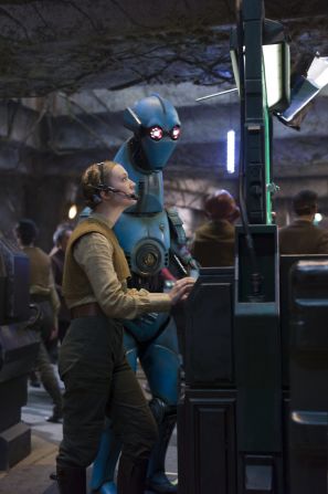 Thirty-eight years after her mother's debut into the "Star Wars" universe, Billy Lourd stepped into frame as Lieutenant Connix. Lourd, the daughter of Carrie Fisher, even donned a pair of buns in homage to Princess Leia. <br />