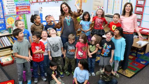 Sonya Romero inspires smiles from her 2015 kindergarten class.