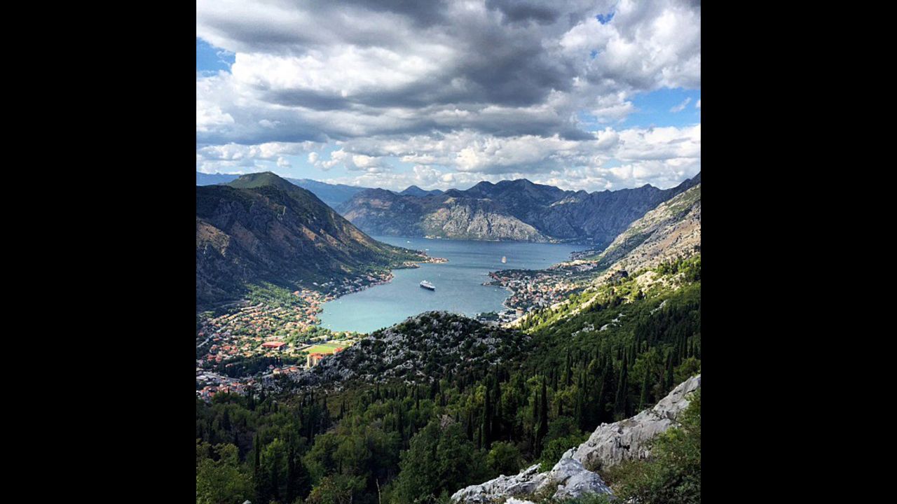 The Dinaric Alps rise from the shores of the Bay of Kotor, a scenic Adriatic Sea bay in southwestern Montenegro. The fortified medieval town of Kotor is part of a UNESCO World Heritage Site. Photo by CNN's Marnie Hunter <a href="https://www.instagram.com/marniech" target="_blank" target="_blank">@marniech</a>