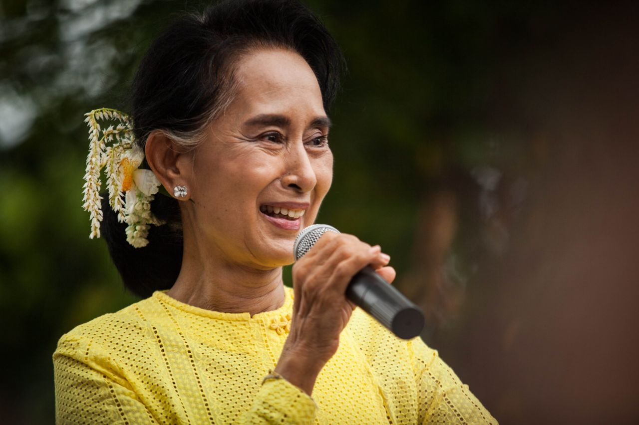 Aung San Suu Kyi, leader of Myanmar's National League for Democracy Party, endured a long struggle against the ruthless military rulers to win election.