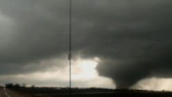 Funnel cloud forms near Clarksdale, Mississippi. December 23, 2015
