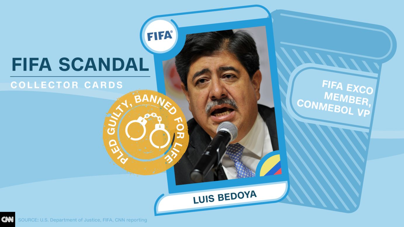 FIFA scandal collector cards Bedoya