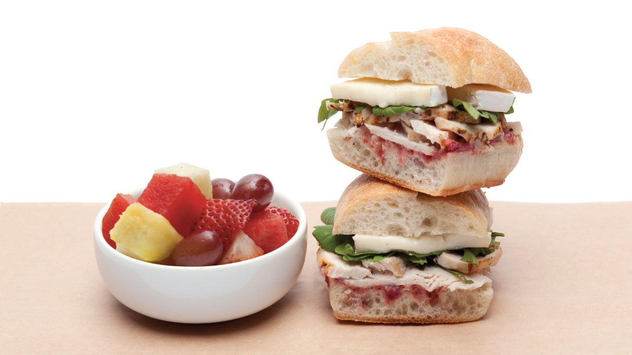 JetBlue is tied with Delta for second place in this year's survey. It scored points for providing calorie and nutritional information for its meals and some of its snack boxes on its website. Among the lower-calorie choices are the Grilled Chicken & Brie Sandwich at 680 calories and the Chobani Yogurt & Granola, which has 210 calories.