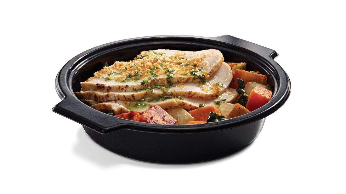Alaska Airlines, which ranked fifth, is one of the few airlines that changed the calorie content of its meals and snacks for the worse. The number of calories in an average meal jumped from 456 to 606. For dinner, Tom Douglas' Roast Turkey With Veggie Hash has 532 calories. 