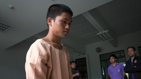 Wai Phyo arrives outside the court on the Thai resort island of Koh Samui on July 9, 2015.