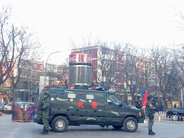Beijing police beefed up its presence at large and medium-sized malls but didn't tie it to the warnings.