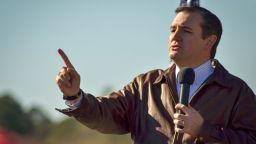 Republican presidential candidate Sen. Ted Cruz (R-TX) speaks to crowd during a campaign rally at Ottawa Farms December 19, 2015 in Bloomingdale, Georgia.
