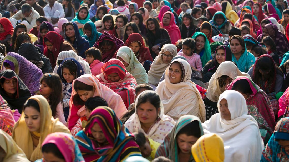 People attend a Christmas Mass in Islamabad, Pakistan.