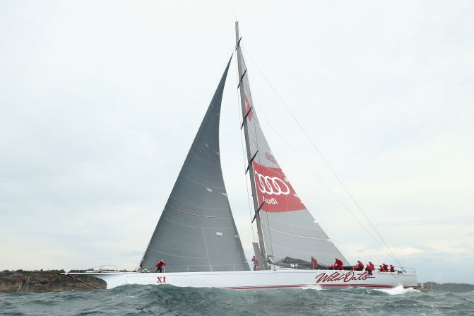 Defending champion and eight-time line honors winner Wild Oats XI returned to Sydney on Saturday after tearing a mainsail.