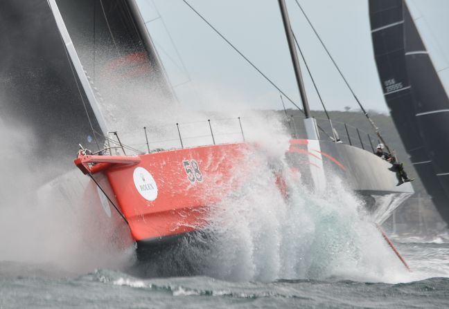 American 100-footer Comanche suffered a blow to its hopes when a broken daggerboard led to damage of its steering system, which the crew repaired at sea on Saturday after briefly retiring from the race. 
