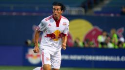 A file photo of Alfredo Pacheco playing for the Major League Soccer team New York Red Bulls.