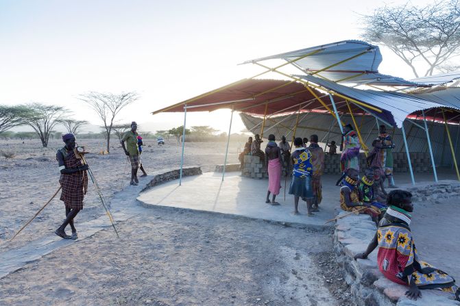 A clinic in Kenya, built by students in José Selgas's MIT unit, combined locally sourced materials and unusual design for a structure that is both highly functional and beautiful. The strategy was to make a custom and responsive architecture from a kit of common construction parts which integrate forms and methods of vernacular Turkana architecture. 
