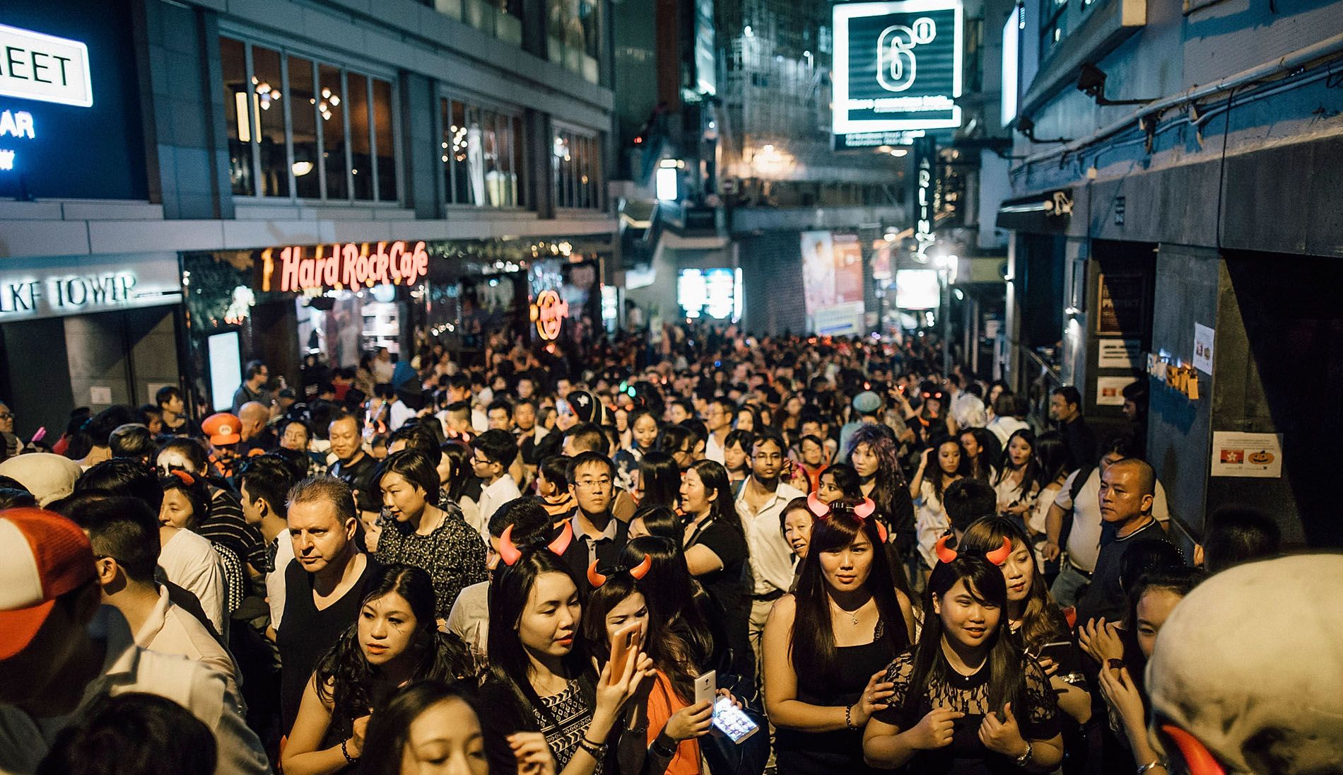 A festive Halloween party in Lan Kwai Fong