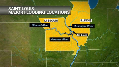 Mighty rivers are cresting this week, at some points at historic levels, as Missouri copes with widespread floods.