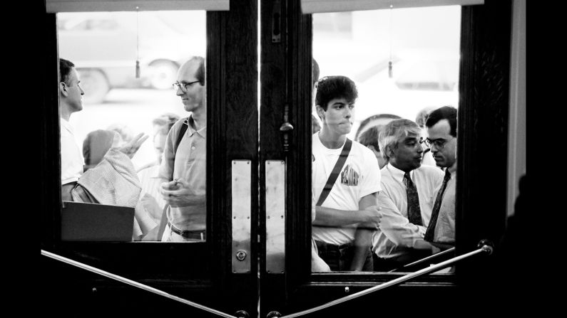 Fans and journalists waited for hours outside a San Francisco symphony hall for the introduction of the NeXT Computer in 1988. "The general response was tremendously positive, with dozens of magazines featuring Steve on their covers, heralding his comeback," Menuez said. "But his core customer base in education was enraged at the $10,000 price tag after being promised an affordable computer."