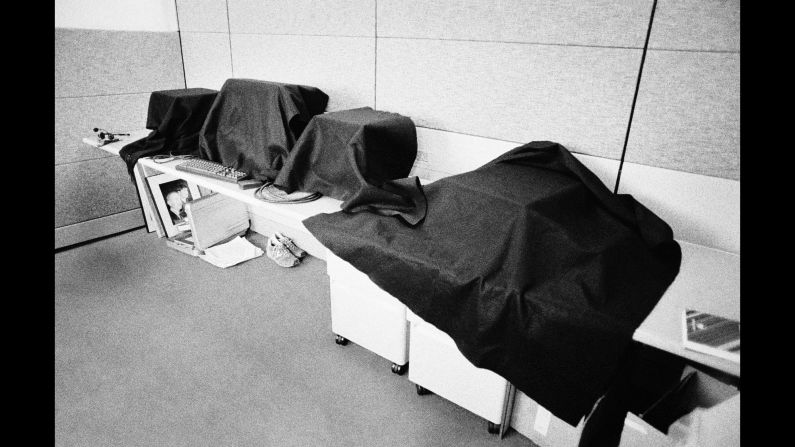 The completed NeXT prototype is covered in black velvet shortly before its official launch. Despite the NeXT's commercial failure, "there was so much special stuff in that that I kind of thought it would redeem itself -- and it did," Menuez said. "The World Wide Web was invented on a NeXT computer, for example." NeXT was eventually bought by Apple, Jobs was brought back to the company, and the rest is history.