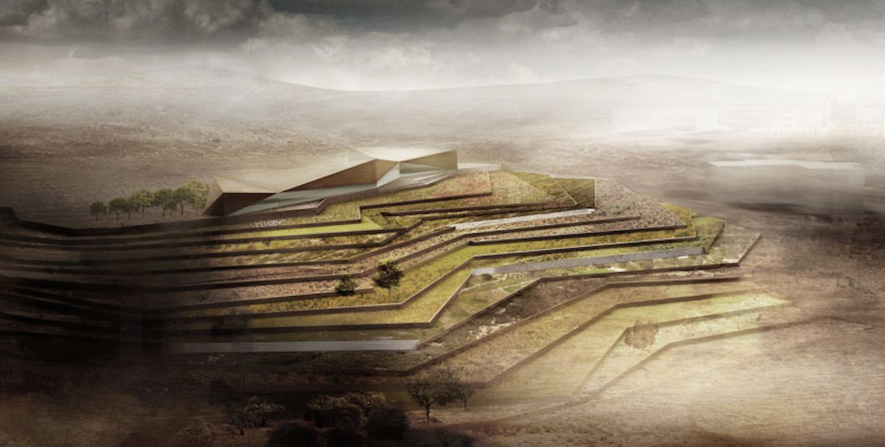 The Palestinian Museum, which rises above a terraced hill in the West Bank just north of Jerusalem, is a $30 million complex dedicated to Palestinian art and culture. It's due to open on May 15. 