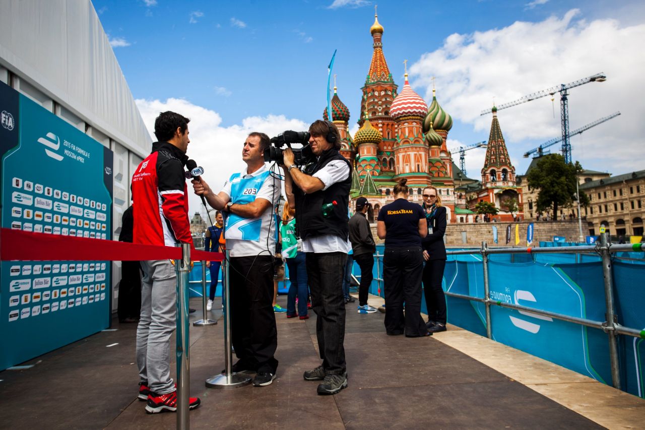 Formula E races -- called ePrix -- take place in the heart of city centers around the globe, including just outside the famous domes of the Kremlin in Russia's capital Moscow.  "It's easy to access the pit lane, the paddock and to nearly touch the cars," says Buemi.