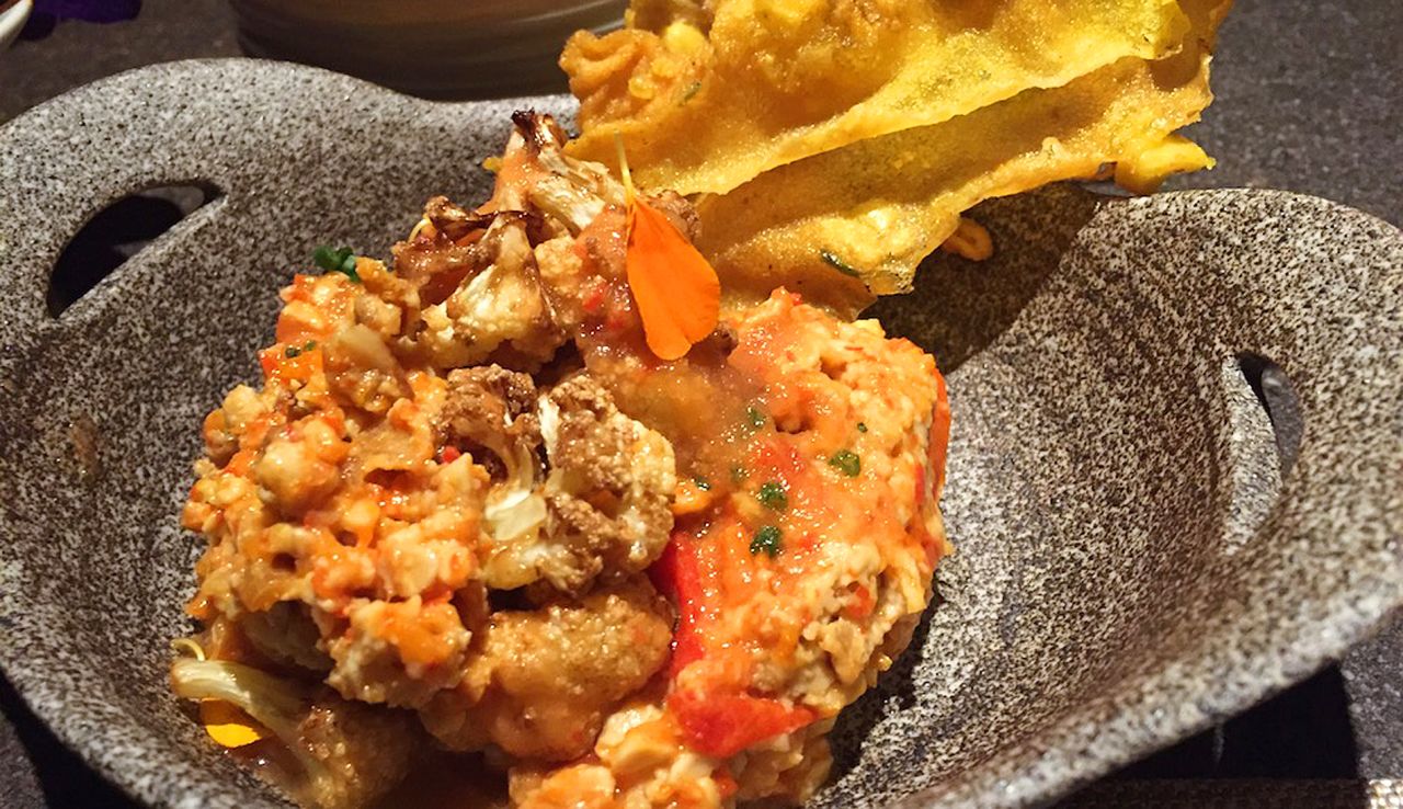 The food at Tri looks almost as good as the Balinese interior.