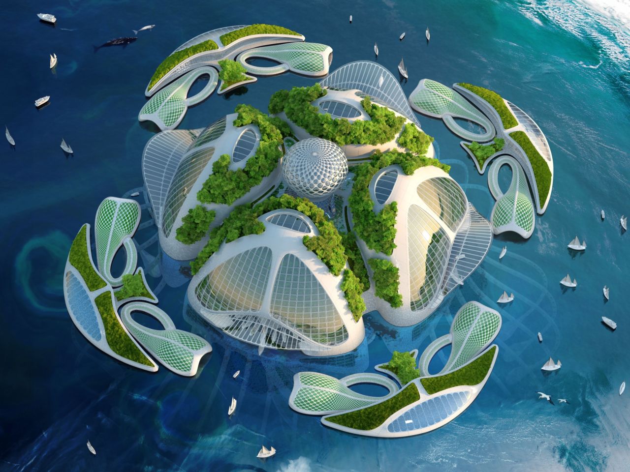 The village concept could house up to 20,000 people in the future. 