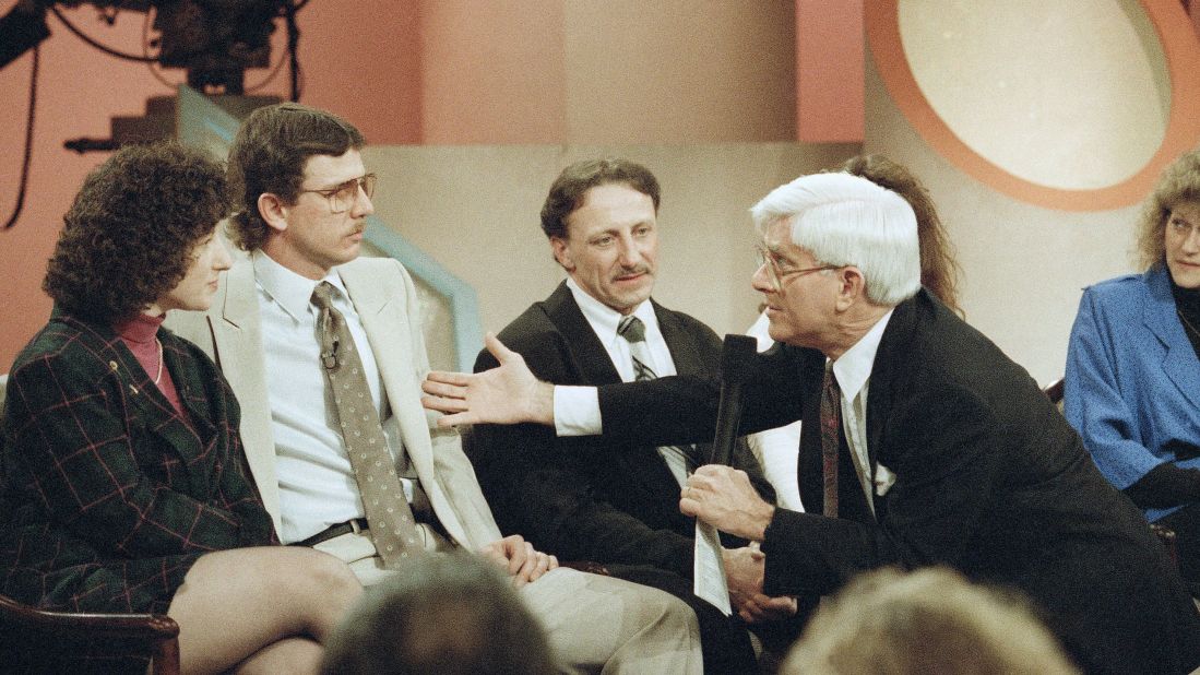 Phil Donahue's groundbreaking daytime talk show, "Donahue," was known for venturing where other shows (especially daytime talk shows) feared to tread, by addressing subjects such as religion, sexuality and politics. Yet Donahue was respectful of other opinions and brought the audience along, even if they had to call in. ("Is the caller there?" became a Donahue catchphrase.) He later had a show on MSNBC.