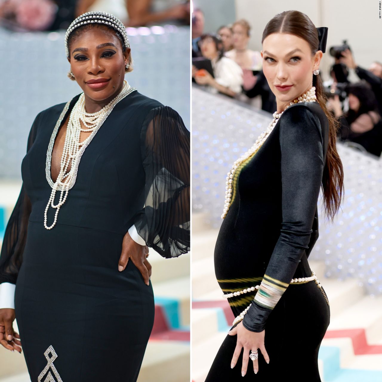 Serena Williams and Karlie Kloss at the 2023 Met Gala in New York City.