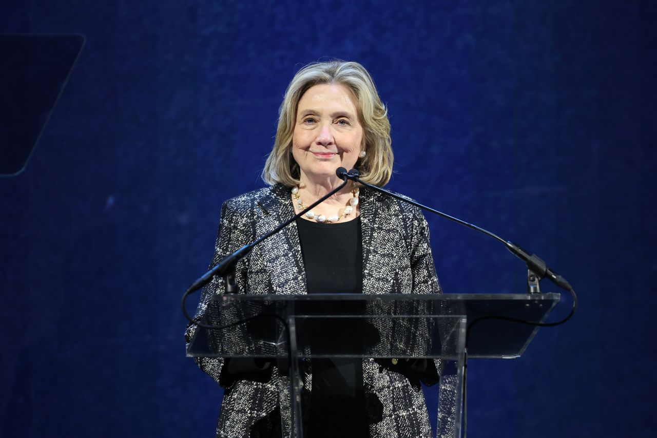 Hillary Clinton speaks on stage during Vital Voices 23rd Annual Global Leadership Awards on May 30, in Washington, DC.