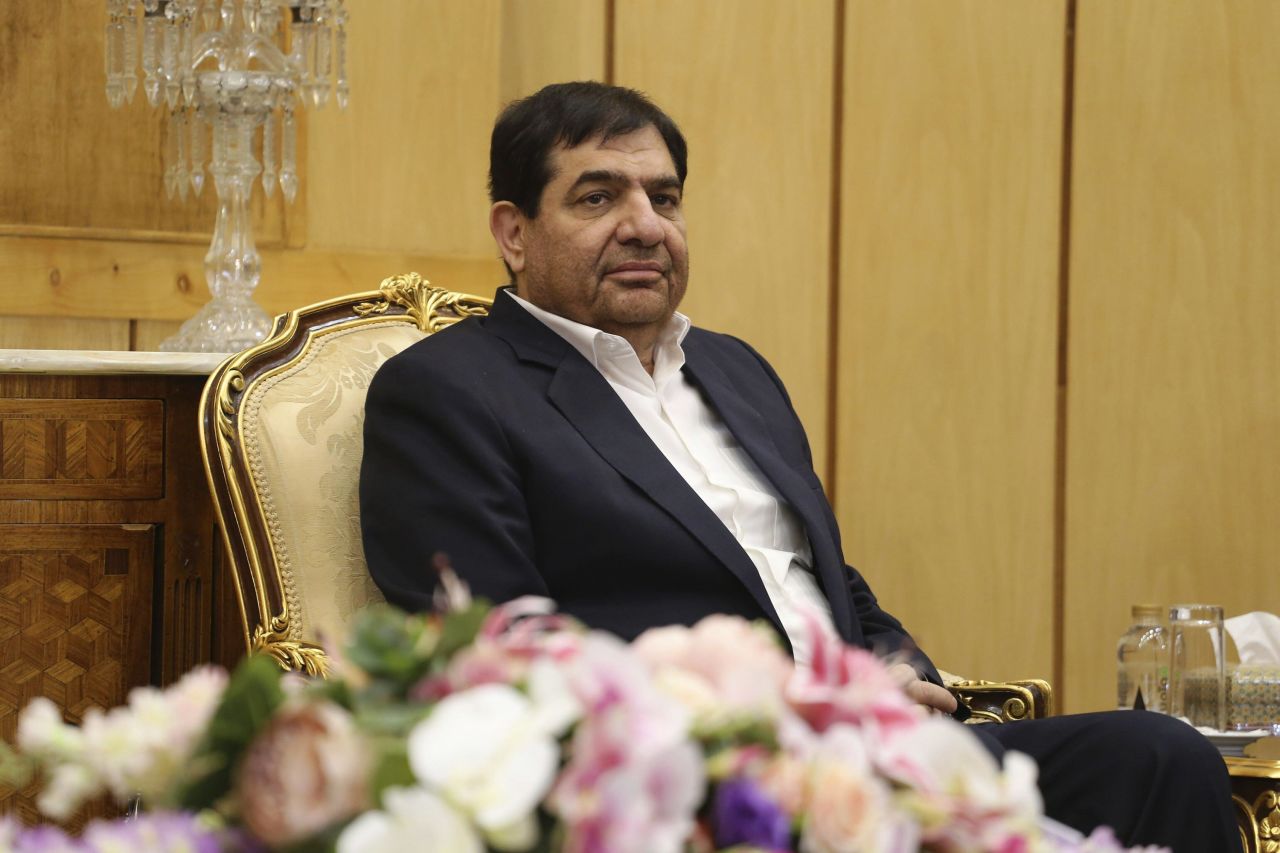 Iran’s First Vice President Mohammad Mokhber is pictured at Mehrabad Airport in Tehran, Iran, on June 12.