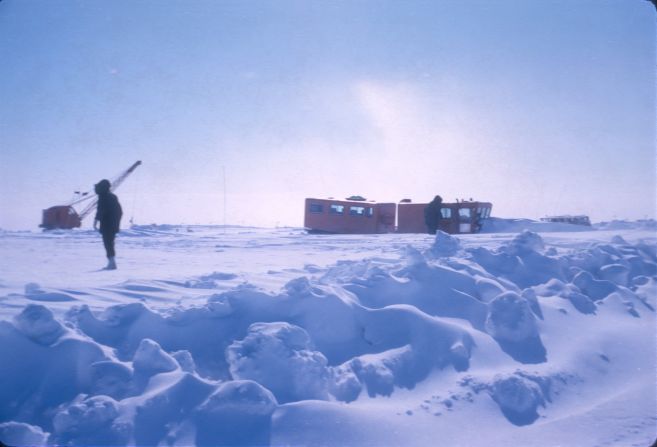 The icy surface above Camp Century.