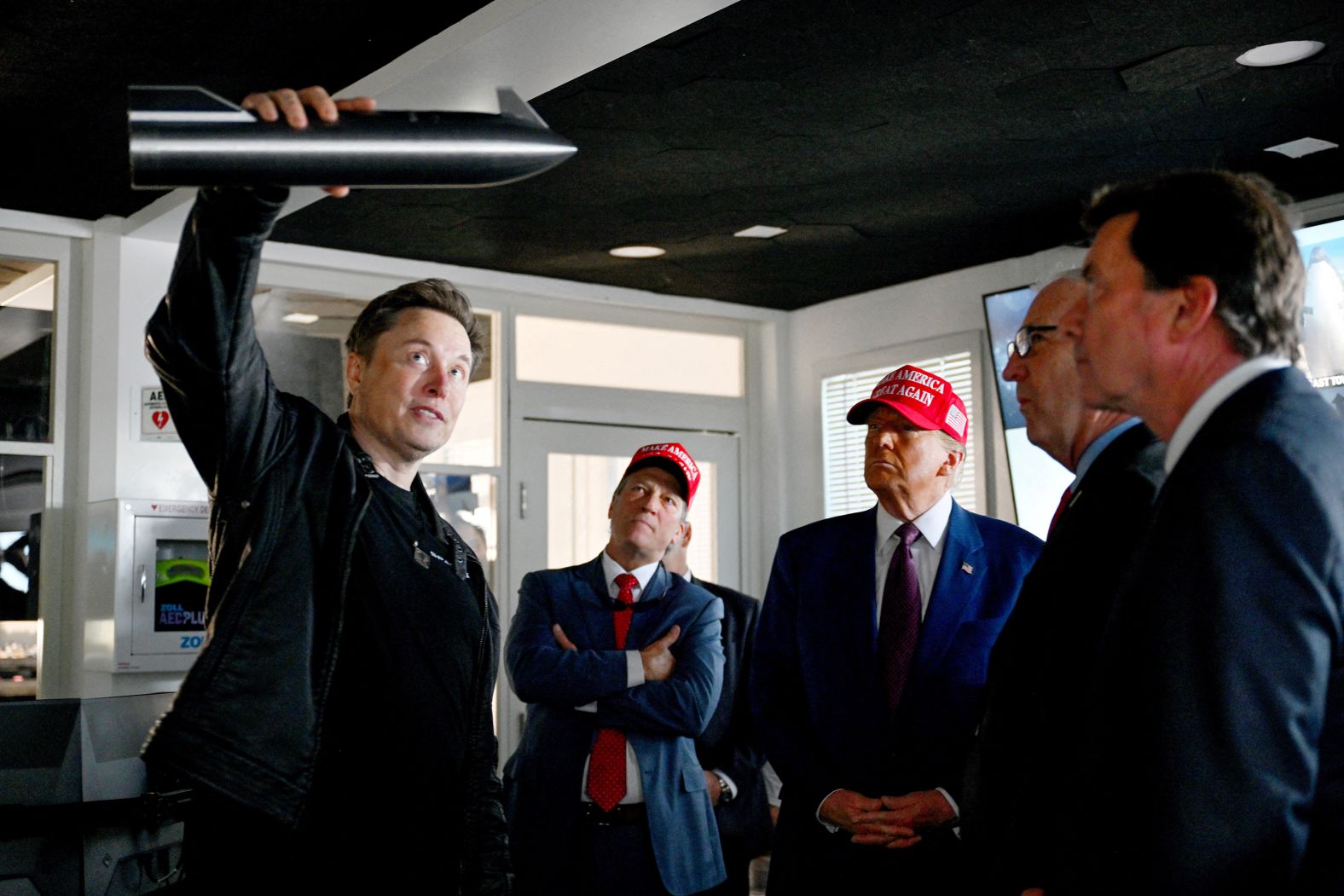 SpaceX CEO Elon Musk <a href="index.php?page=&url=https%3A%2F%2Fwww.cnn.com%2F2024%2F11%2F20%2Fpolitics%2Ftrump-musk-relationship-analysis%2Findex.html">gives a tour to President-elect Donald Trump and lawmakers</a> who were in Brownsville, Texas, to watch <a href="index.php?page=&url=https%3A%2F%2Fwww.cnn.com%2F2024%2F11%2F19%2Fscience%2Fstarship-test-flight-6-launch-spacex">the sixth test flight of Starship</a>, the most powerful rocket ever built, on Tuesday, November 19.