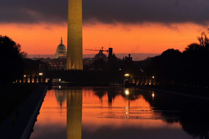 The US Capitol is seen at sunrise on Tuesday.