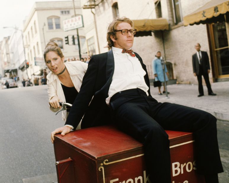 Streisand and Ryan O'Neal appear in the 1972 comedy "What's Up, Doc?"