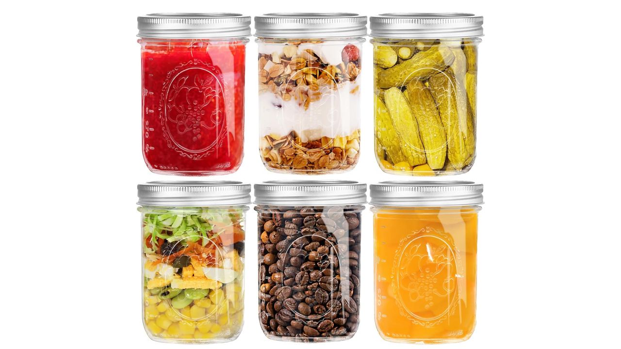 16-ounce wide-mouth mason jars