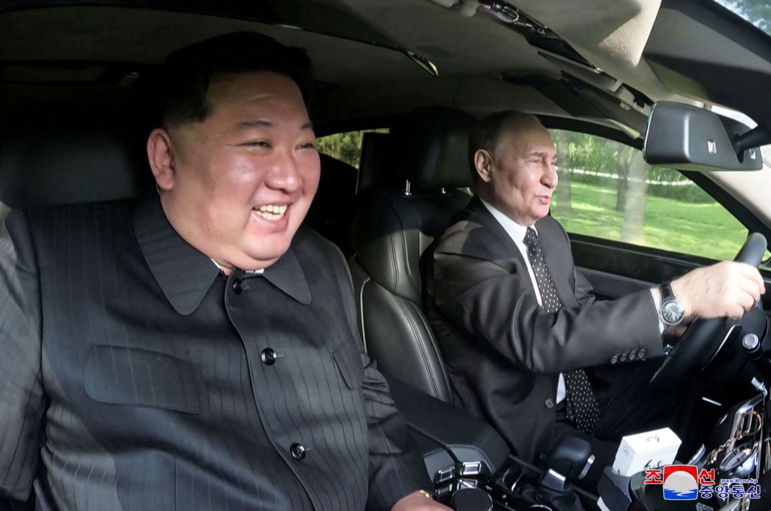 North Korean leader Kim Jong Un <a href="index.php?page=&url=https%3A%2F%2Fwww.cnn.com%2F2024%2F06%2F20%2Feurope%2Fputin-kim-north-korea-limousine-intl%2Findex.html">rides in a Russian-built limousine</a> driven by Russian President Vladimir Putin during Putin’s visit to North Korea on Thursday, June 20. It was Putin’s first visit to Pyongyang in 24 years.