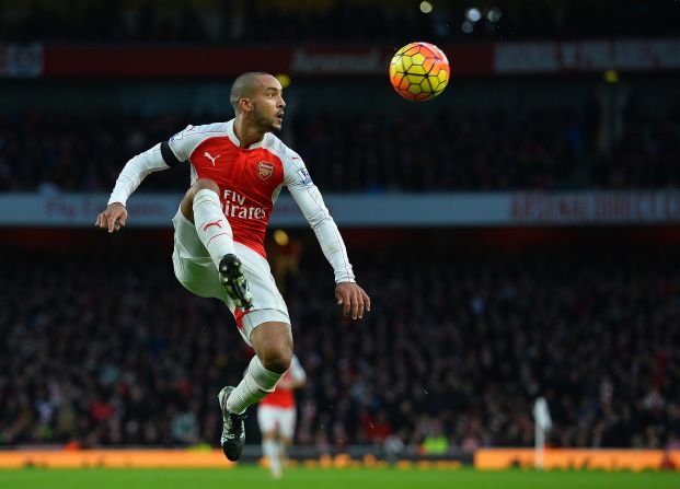 Arsenal's English midfielder Theo Walcott was largely kept quiet by a well-organized Newcastle side.