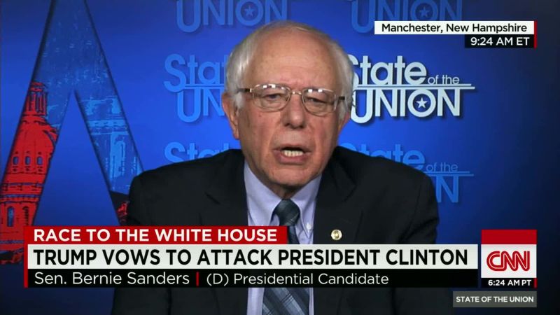 Bernie Sanders: Bill Clinton’s Behavior ‘totally Disgraceful’ | CNN ...