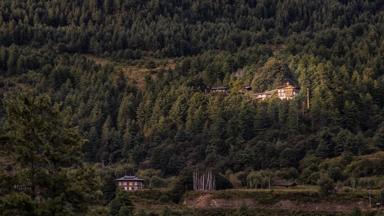 Find the monastery in the picture.