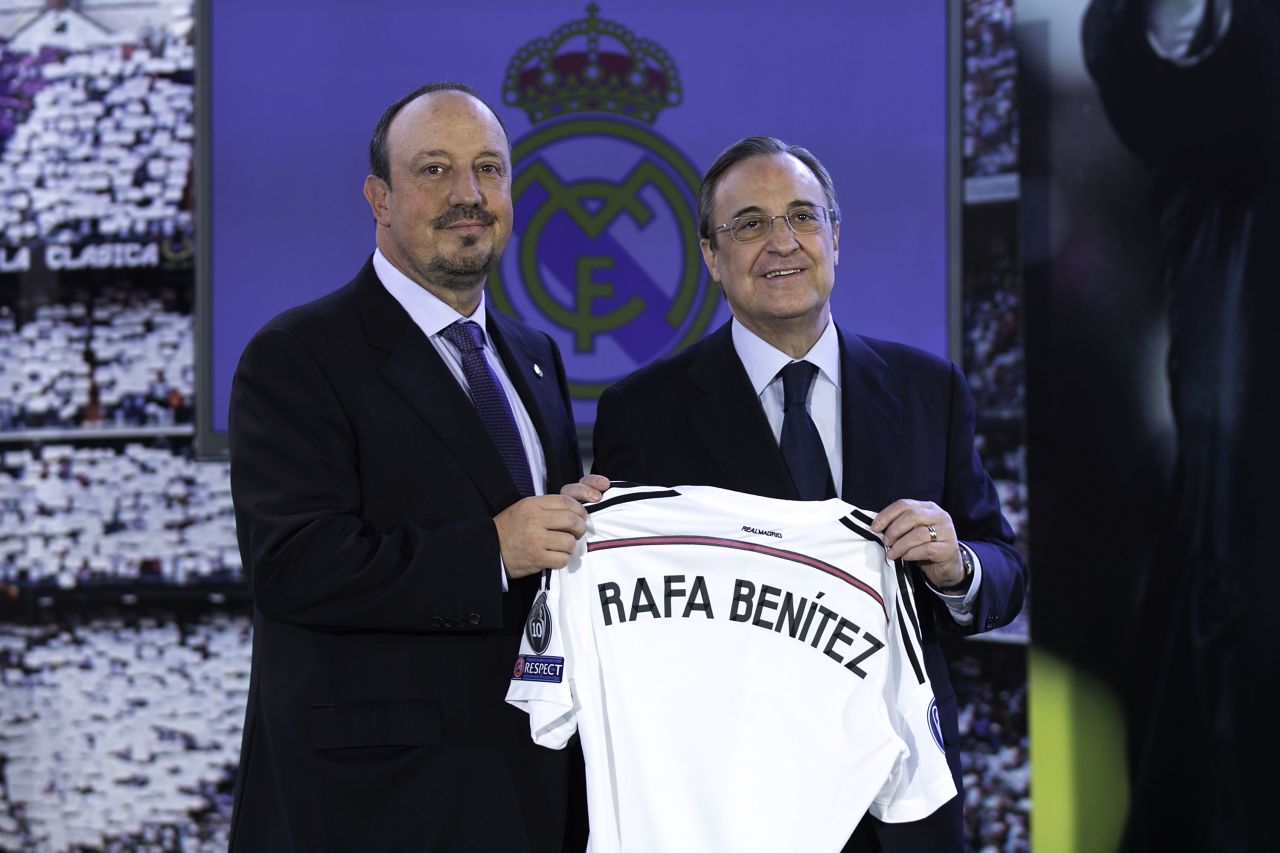 Benitez was unveiled as Real Madrid manager in June by club president Florentino Perez. Just seven months later, he's departed.