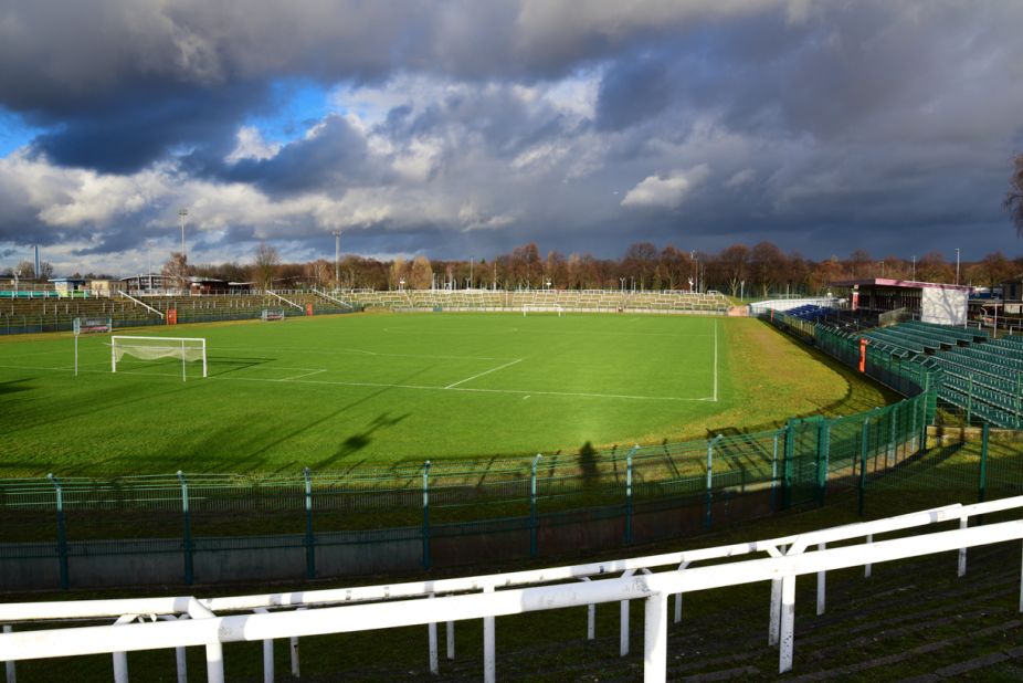Welcome to the world of "Ossi" football. This is Berliner FC Dynamo's Sportforum stadium in Hohenschönhausen, deep in the east of the city. The district is famous for its Stasi jail. The club is also known as BFC Dynamo. <br /> <br />