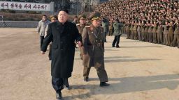 This undated picture released from North Korea's official Korean Central News Agency on January 12, 2014 shows North Korean leader Kim Jong Un inspecting the command of Korean People's Army Unit 534.