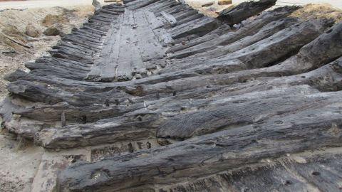 The city's archaeologist says that only a third of the hull of the vessel may have been found.