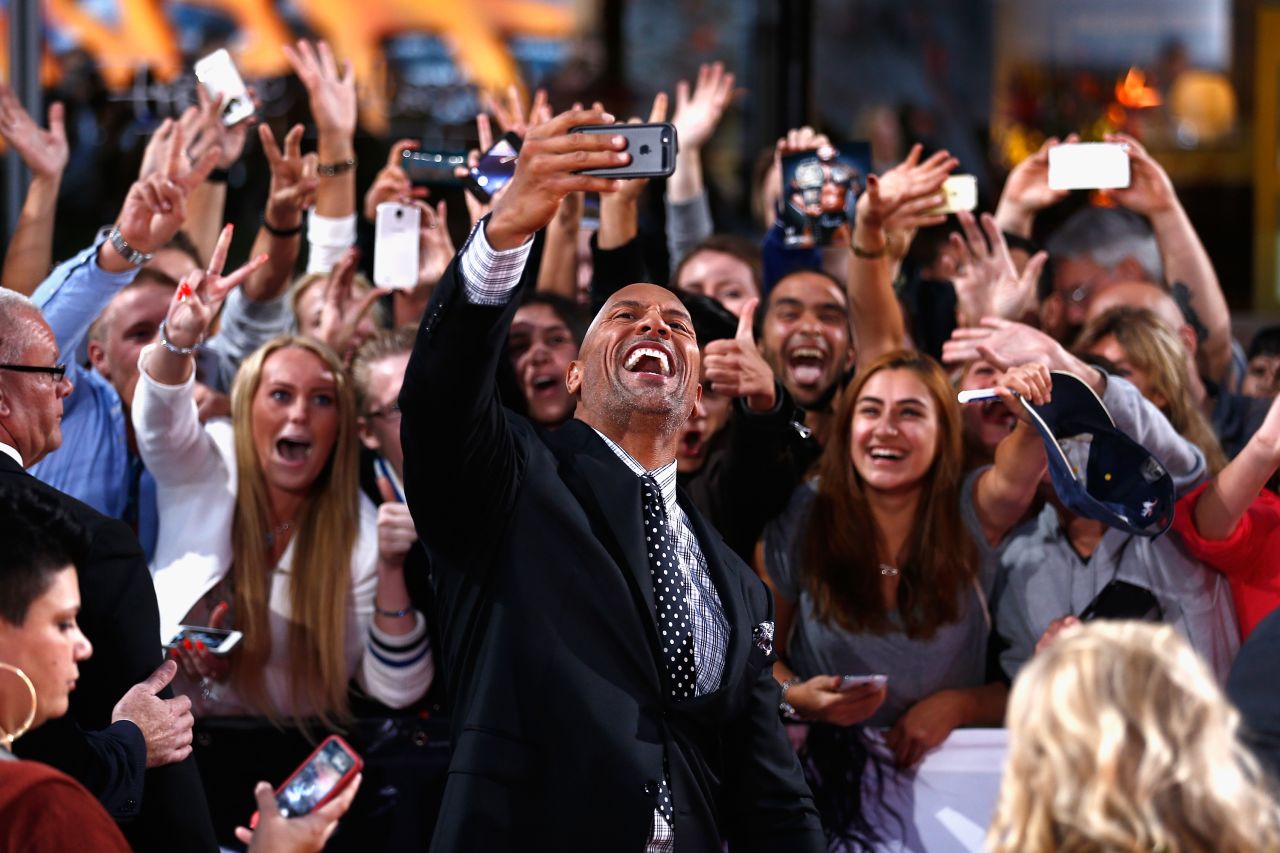 Sharing moments with his fans "will always be the best part of my job," said Johnson, here at a premiere for 2014's "Hercules."