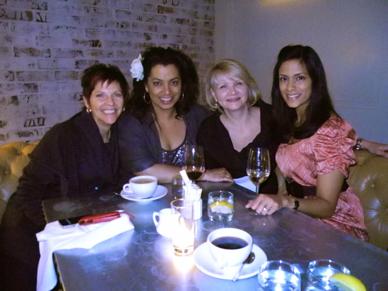 "Media Ladies Who Lunch": The girls and I at lunch in Los Angeles in April 2011. The Alliance for Women in Media gave me an award, and my girls came to Los Angeles to help me celebrate. 