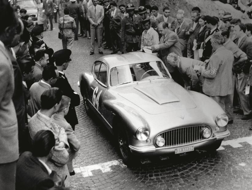 She drove her FIAT 8V Zagato -- one of just five ever constructed -- to second place in this grueling race, 1956 Coppa Internazionale della Dama. 