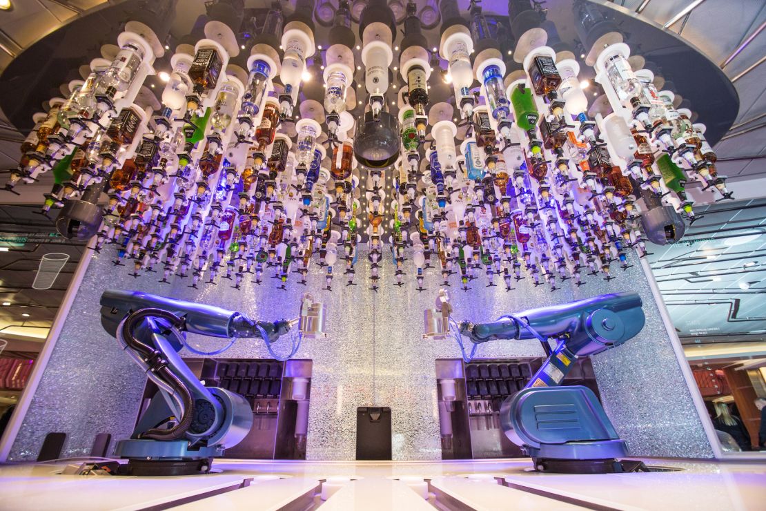 Quantum of the Seas with have its own Bionic Bar, featuring robot bartenders.
