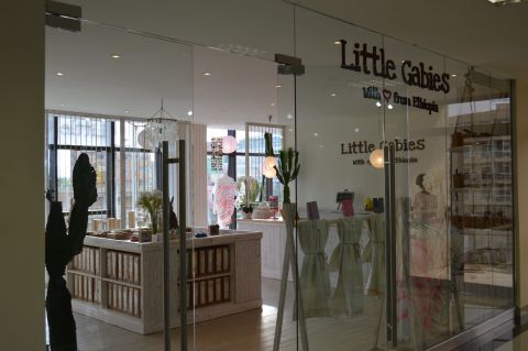 From a recently-opened shopping mall, Snap Plaza, Little Gabies sells accessories for new mums and babies.