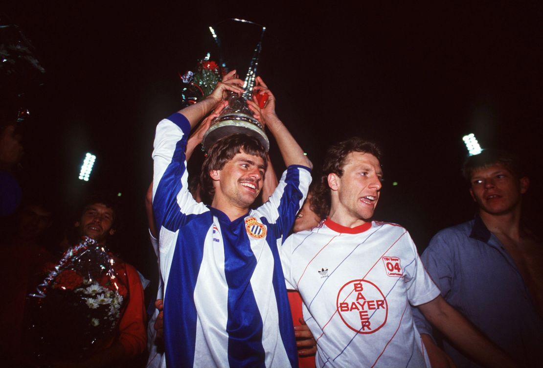 Falko Gotz won the UEFA Cup with Bayer Leverkusen in 1988.